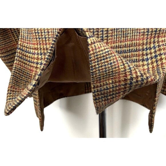 Vintage 60s Harris Tweed Sport Coat Blazer Mens 42R Glen Plaid 2 Button Tan - Picture 6 of 10